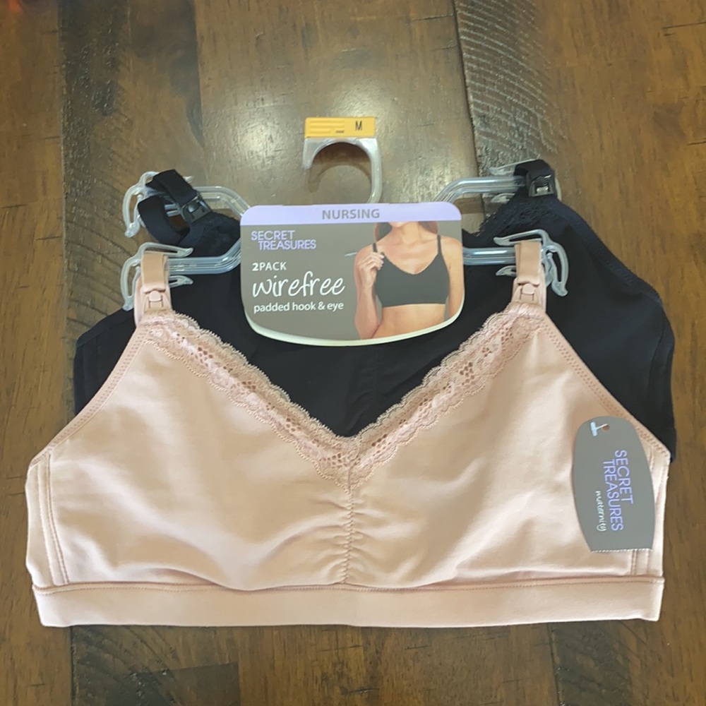 Maternity Cotton Lace Trim Bra, 2 Pack - Picture 6 of 10